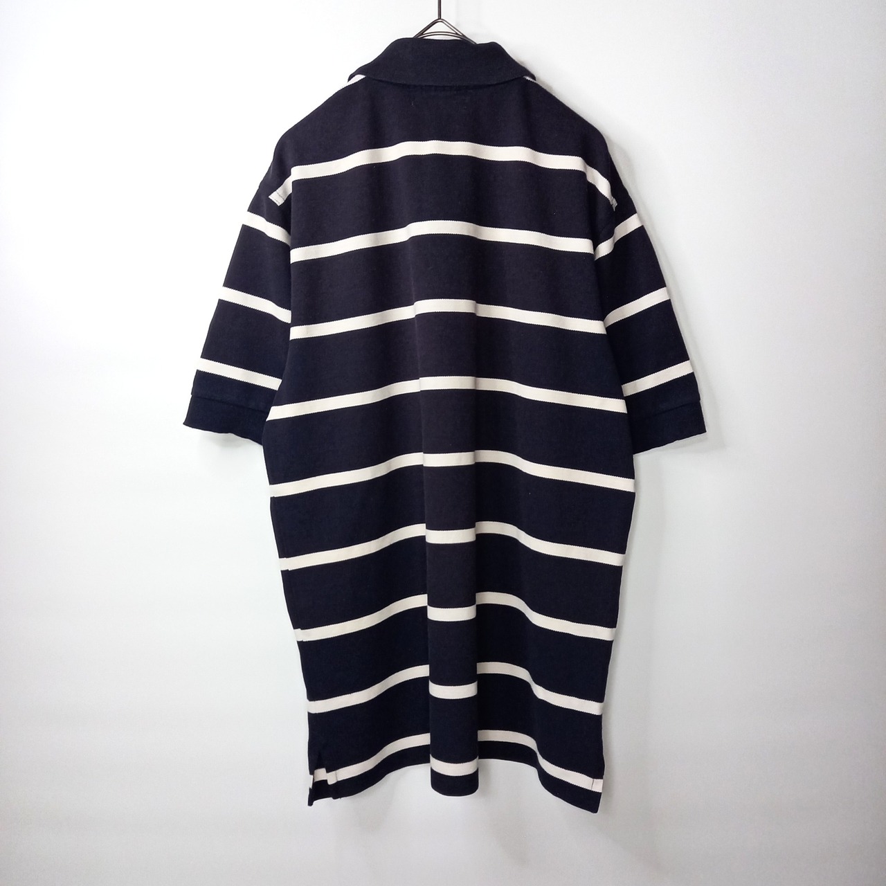 70s　80s　フレンチラコステ　半袖　ポロシャツ　刺繍　ボーダー　ユーロ古着