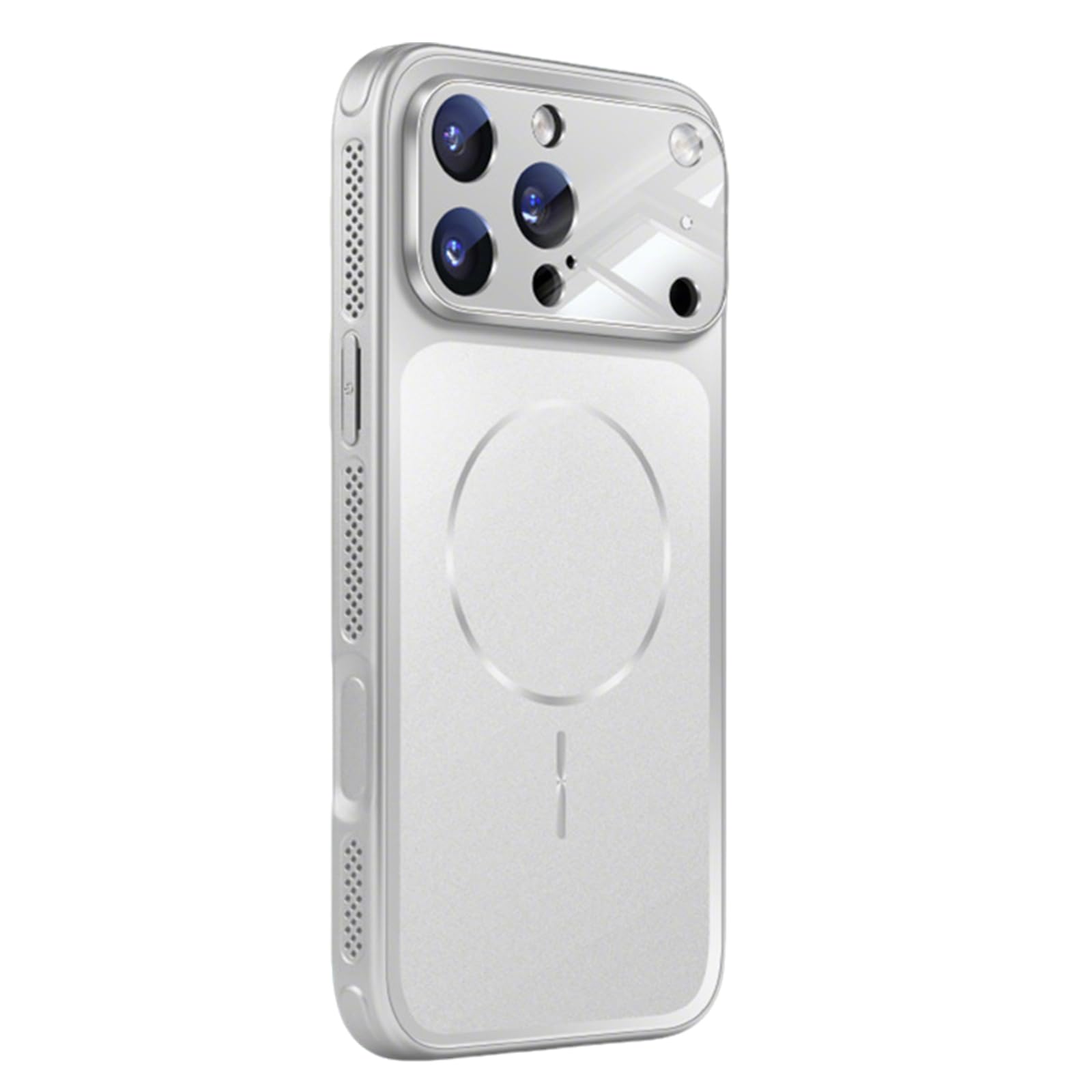 Mredoxe iphone 17Pro 用 ケース 放熱・ Magsafe対応・カメラ全面保護 薄型 軽量 耐衝撃 いphone17Pro ケース PC背面 マット仕上げ 指紋防止 シンプル 韓国 人気 携帯ケース (FLX-KNSR17Pro-yin)