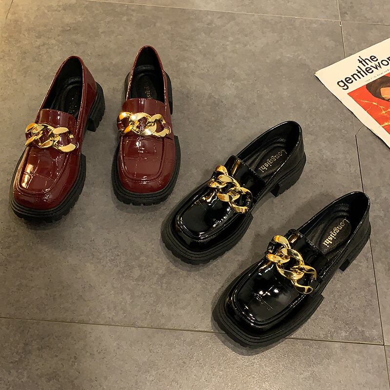 スプリングレッドスタイルレザー 靴 シューズ ローファー 春物 部族の婦人靴86170199518