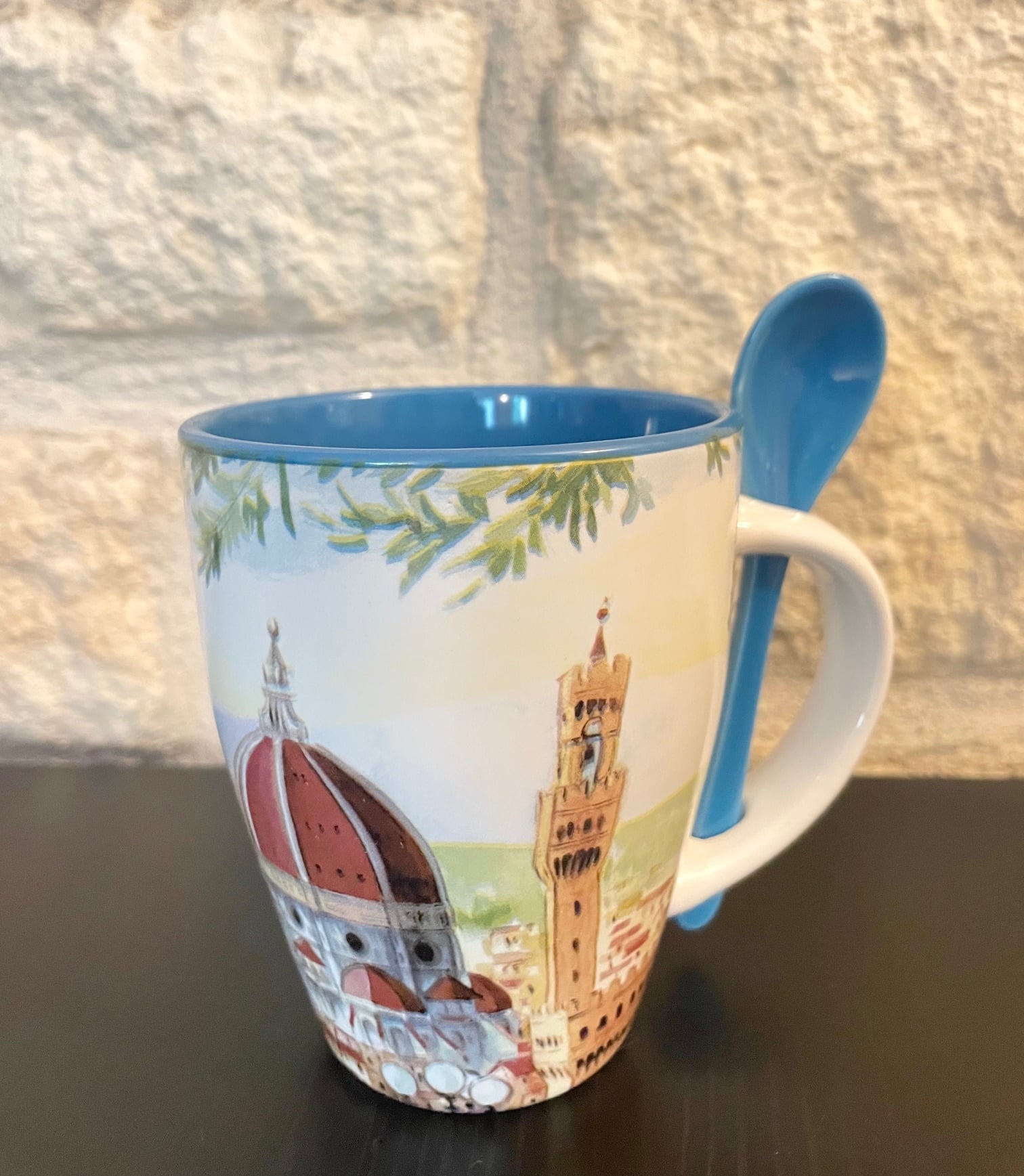 イタリア並行輸入！ フェレンツィ コップ スプーン付き Firenze Italy