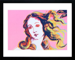 アンディ ウォーホル 絵画「ヴィーナスの誕生(ピンク) ,1984」展示用フック付ポスター ポップアート Andy Warhol
