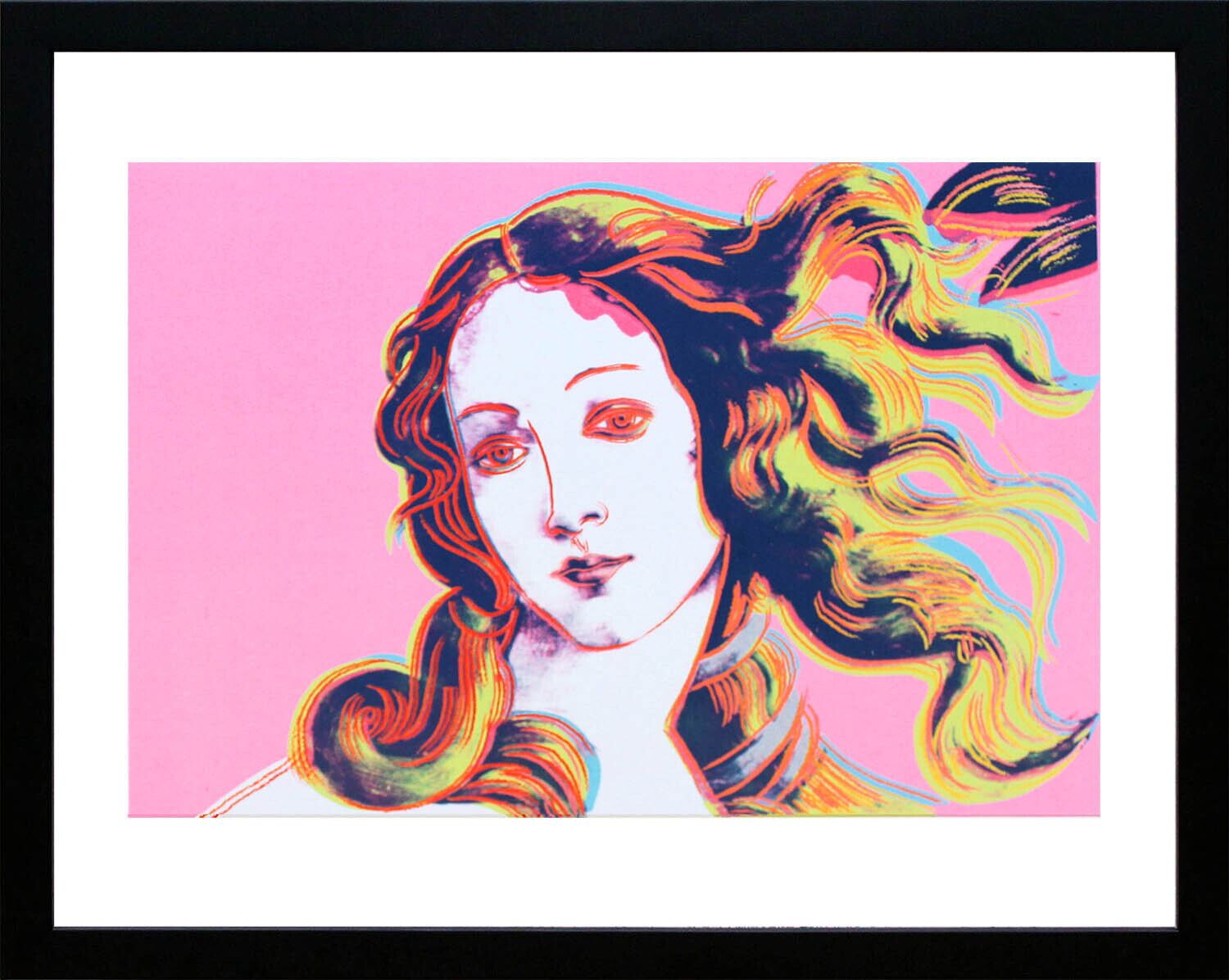 アンディ ウォーホル 絵画「ヴィーナスの誕生(ピンク) ,1984」展示用フック付ポスター ポップアート Andy Warhol