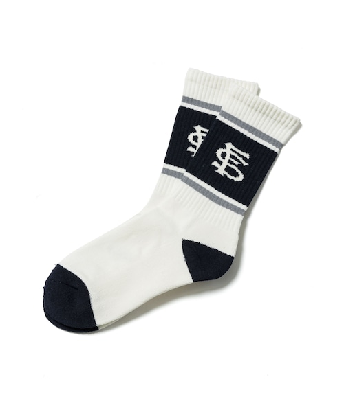 【F-LAGSTUF-F】LINE FS LOGO SOX (WHITE)