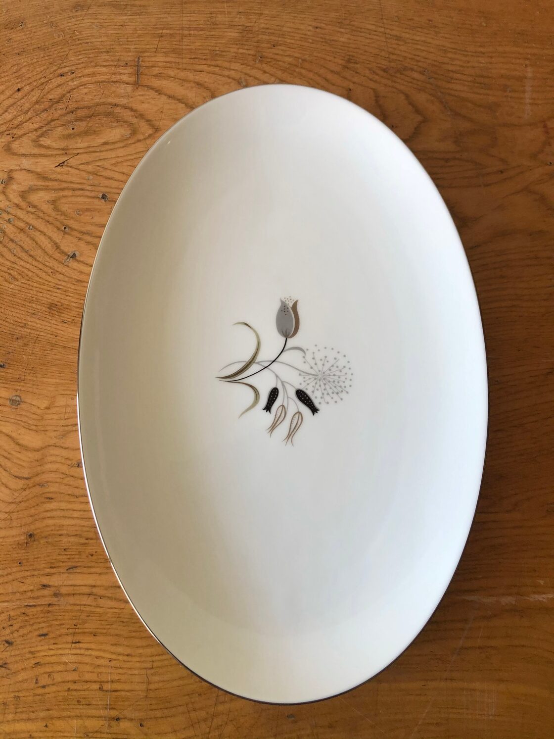 1950年代 ノリタケ NORITAKE 大皿 陶器 オーバルプラター プレート 