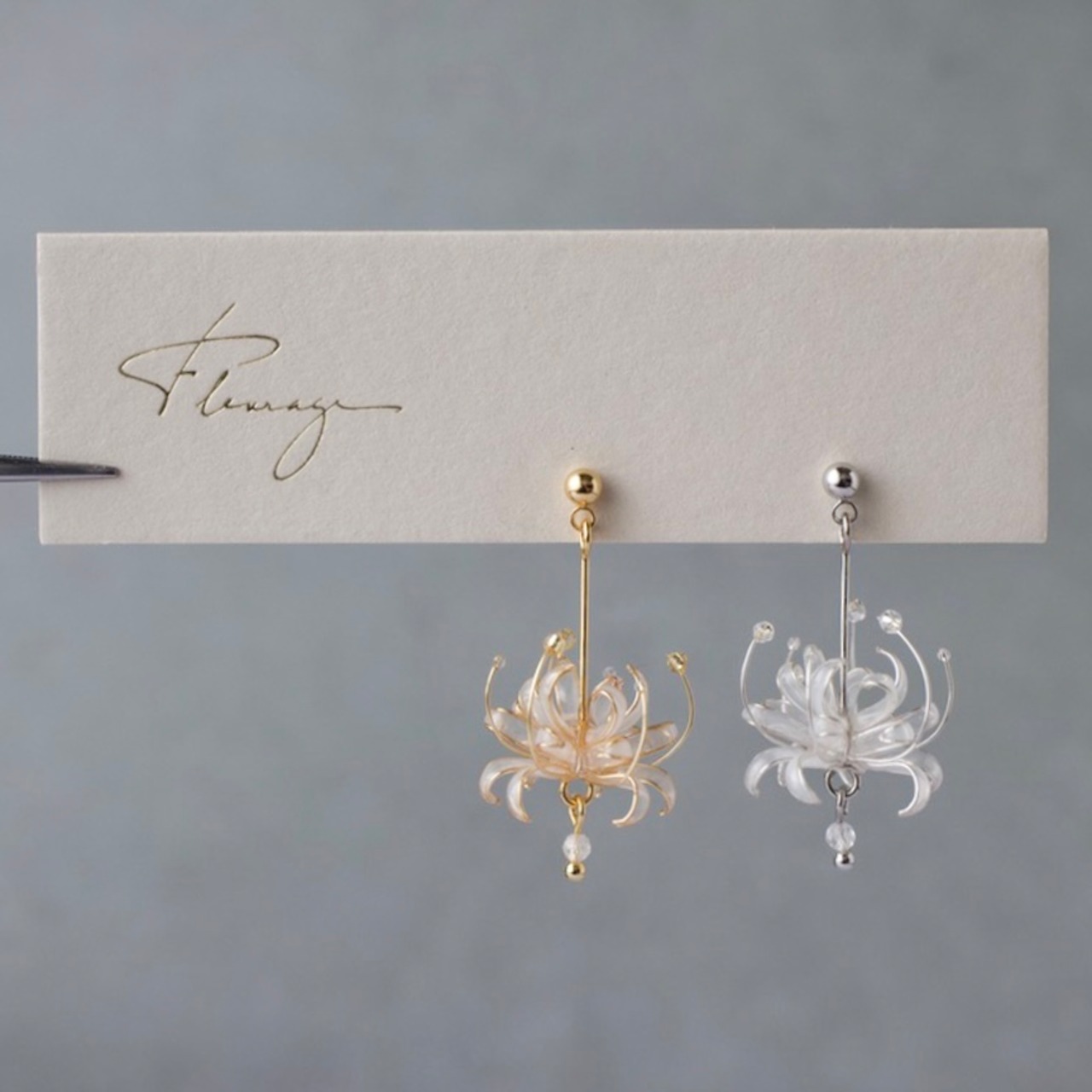 曼殊沙華 －Gold & Silver－ | Spider Lily Earrings