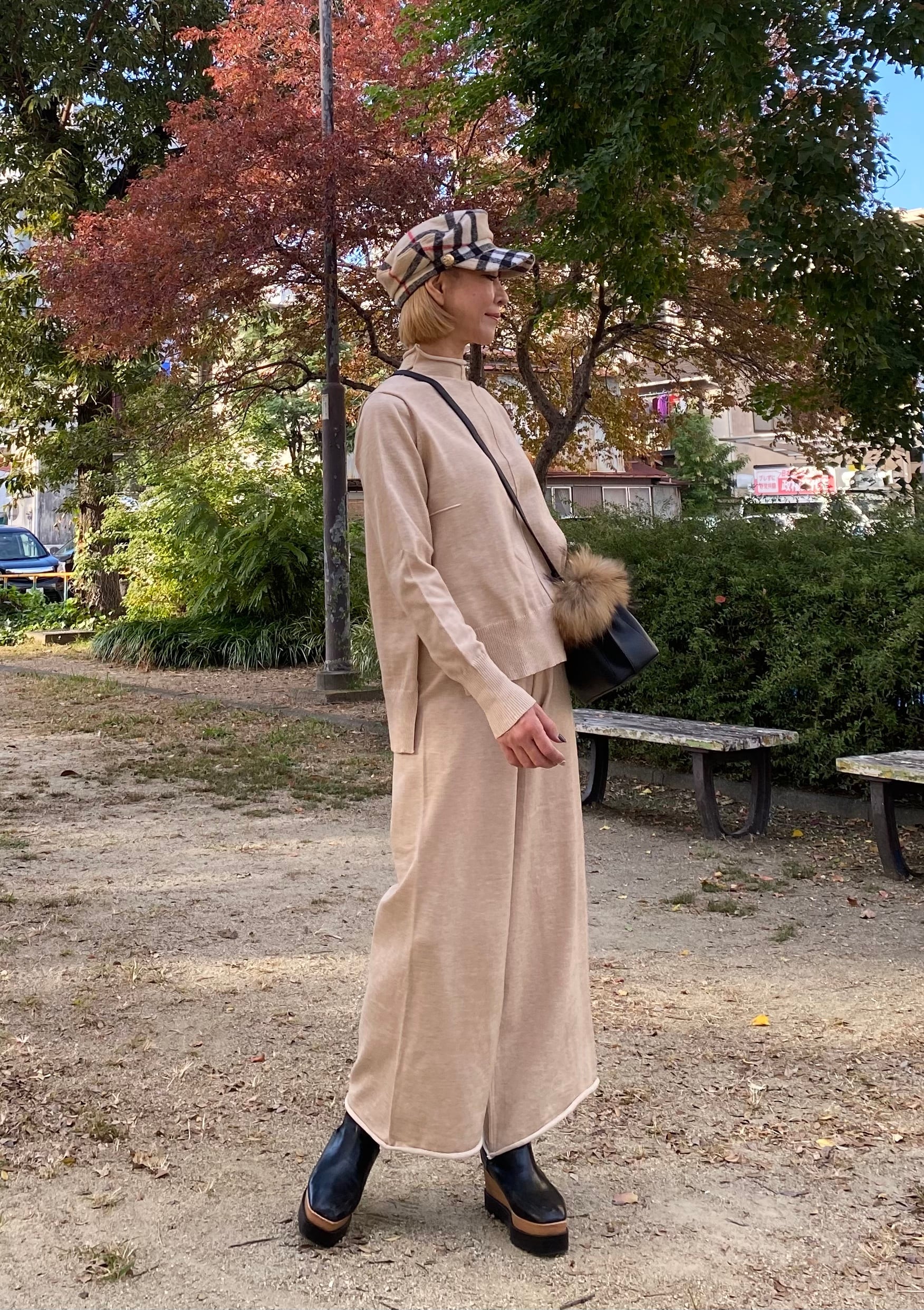 ニットセットアップ (ベージュ) | セレクトショップベリンダ