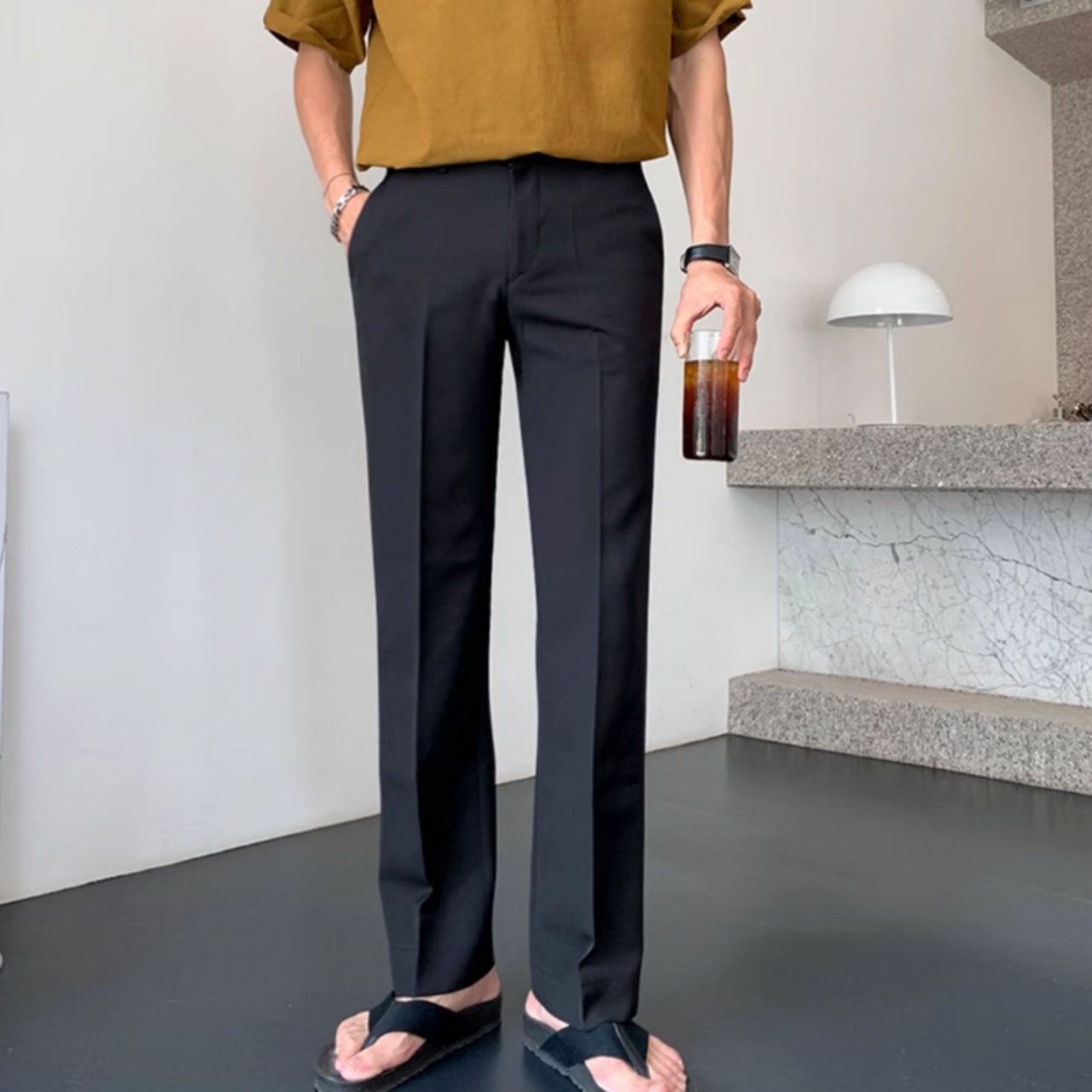 ストレートスマートレッグパンツ　0626