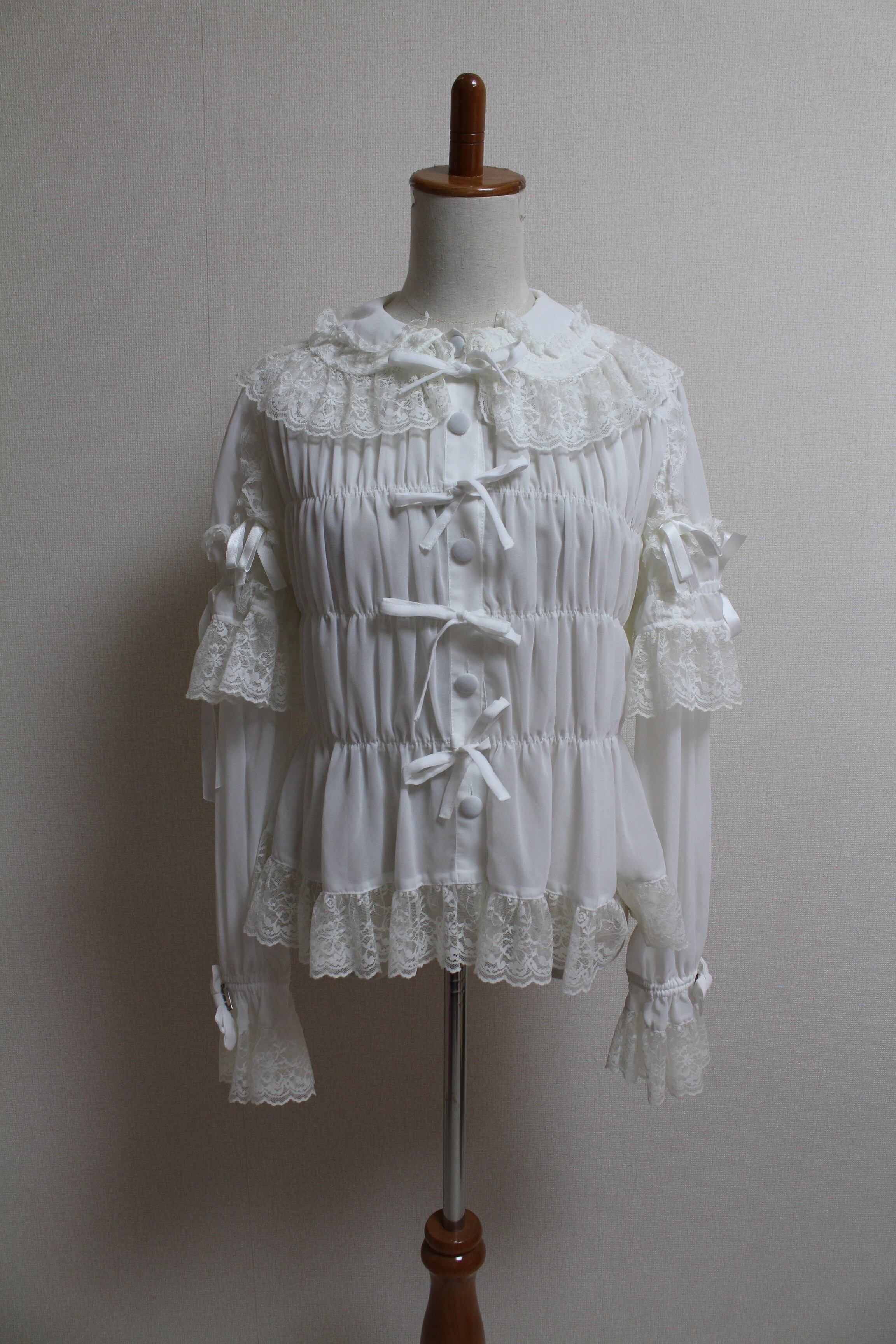 metamorphose シフォンシャーリングブラウス