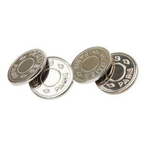 エルメス セリエ カフス カフリンクス シルバー メタル メンズ HERMES 【中古】