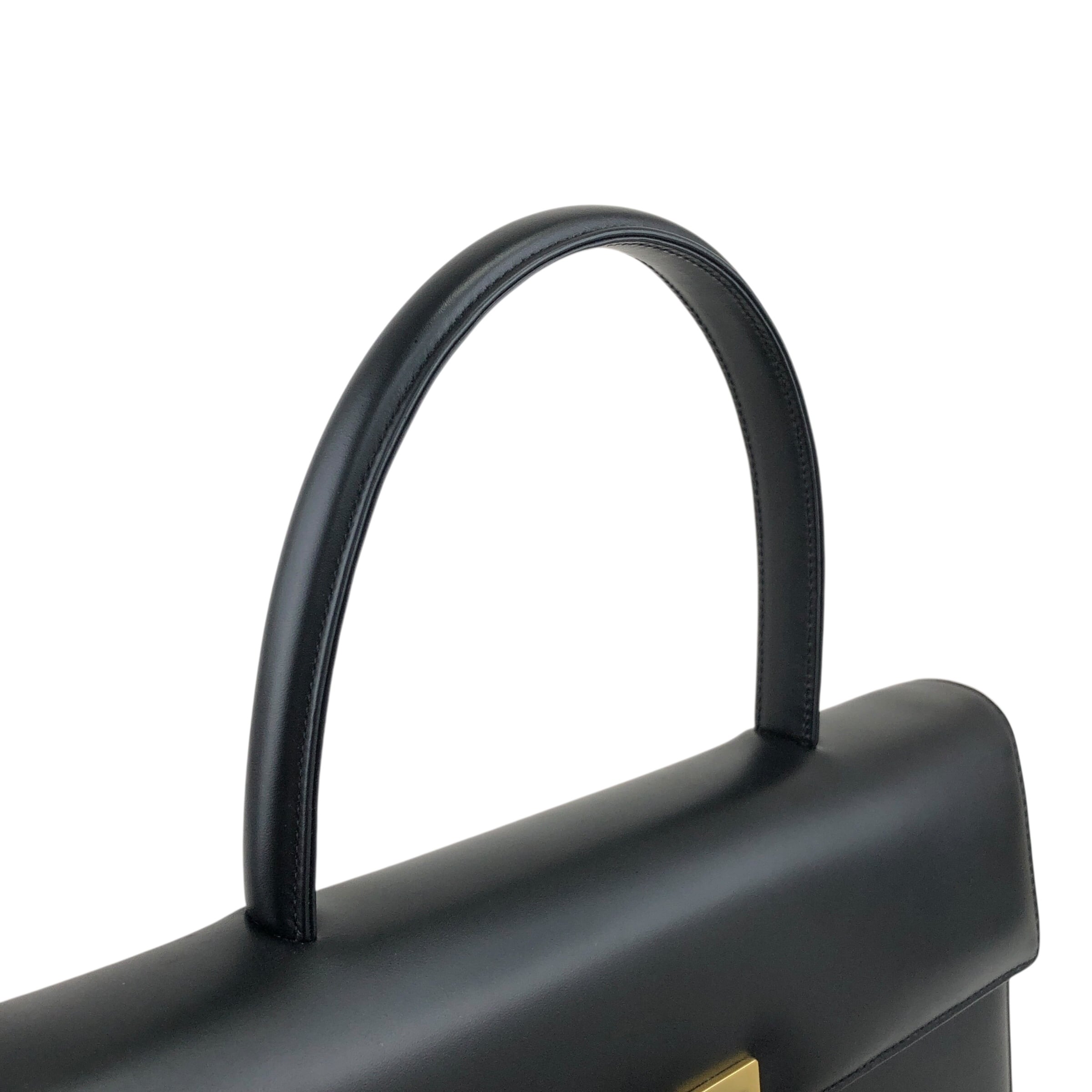 GIVENCHY ジバンシィ ハンドバッグ ブラック ゴールド ロゴ レザー