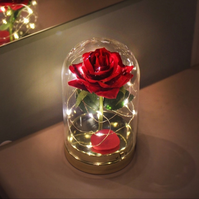 twinkle rose dome LED light 2colors / ローズ フラワー ライト 韓国雑貨