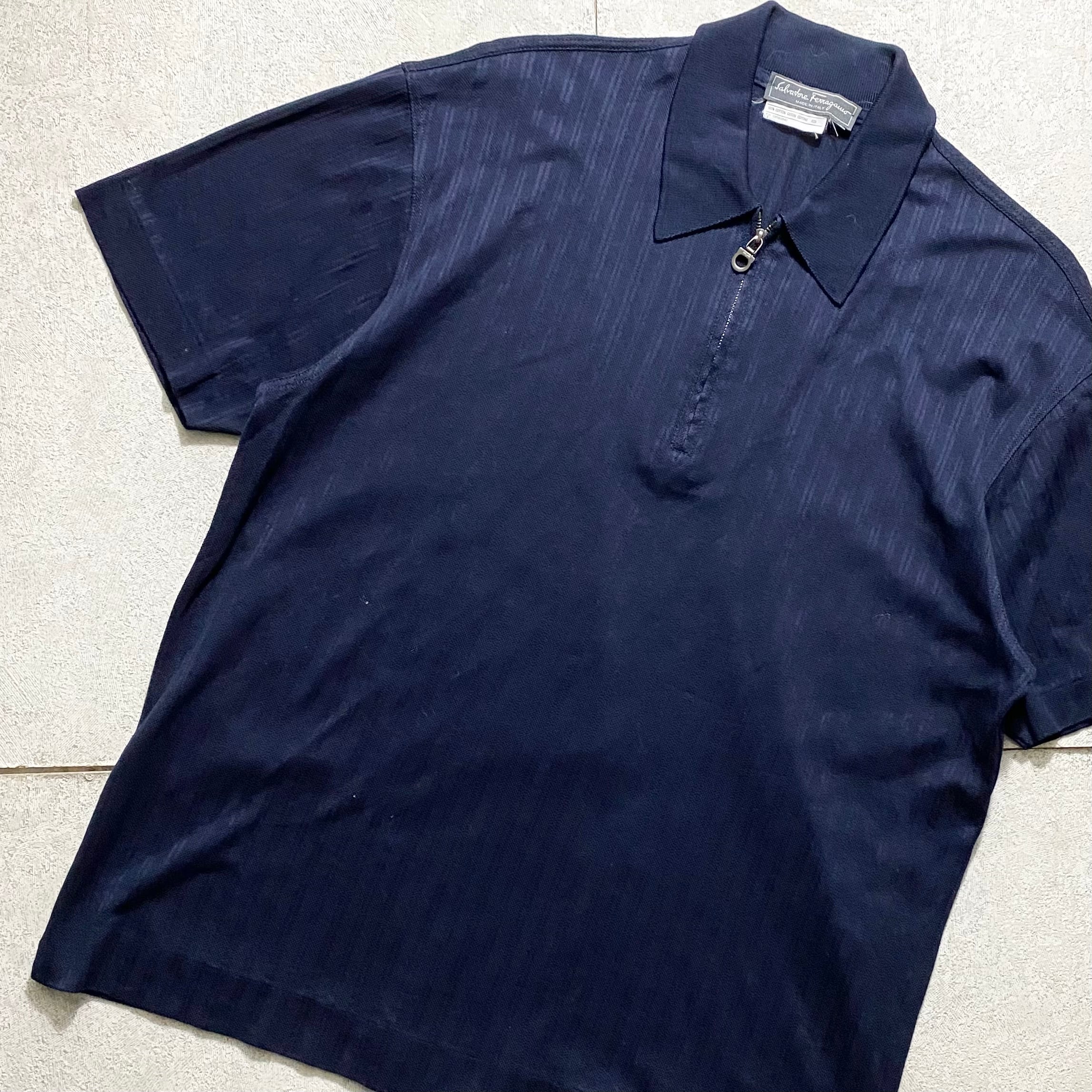 SALVATORE FERRAGAMO half zip polo shirt | NOIR ONLINE