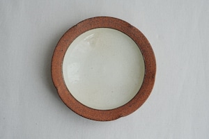 淡海陶芸研究所　白泥抜き　輪花皿