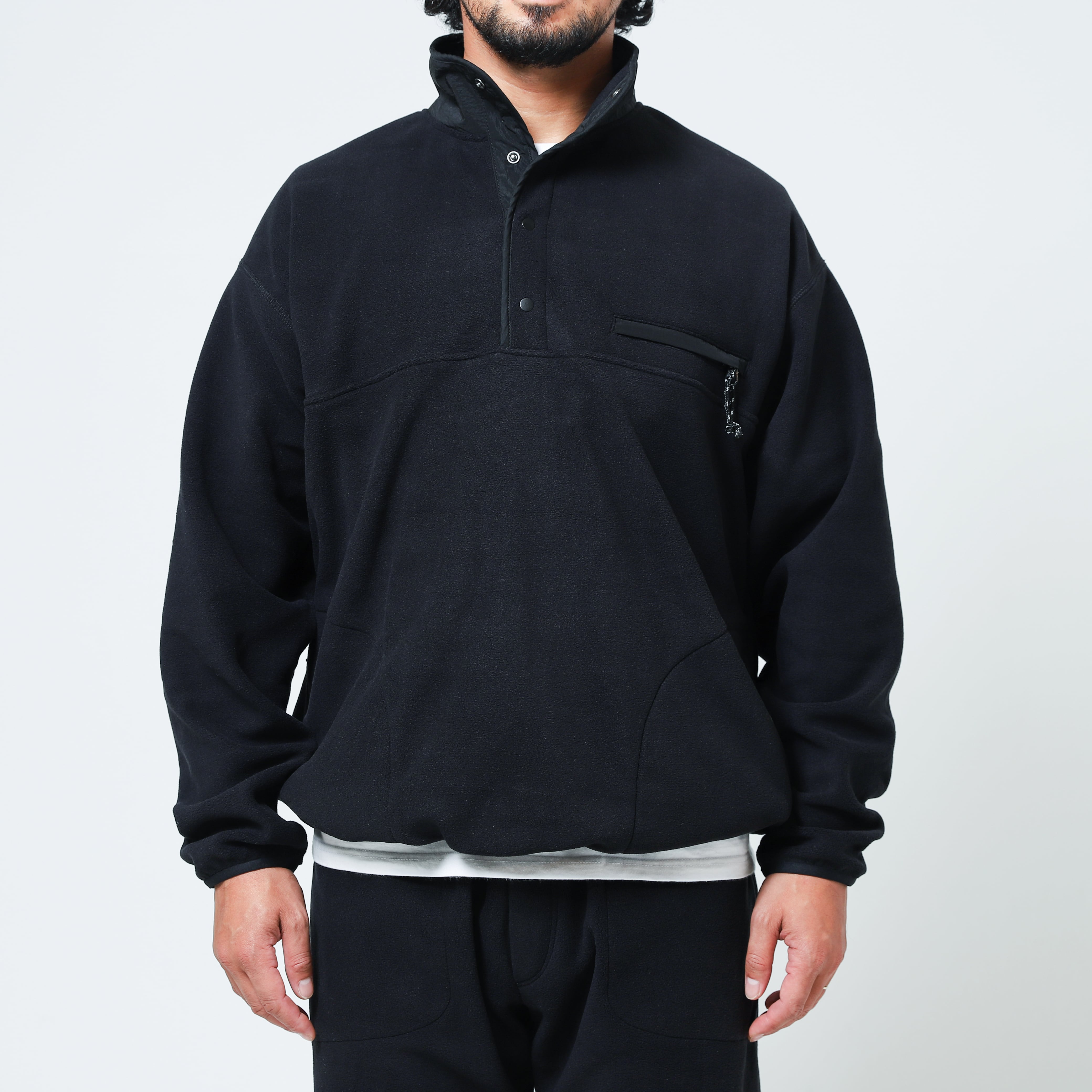 Micro Fleece Nylon Combination P/O Jacket