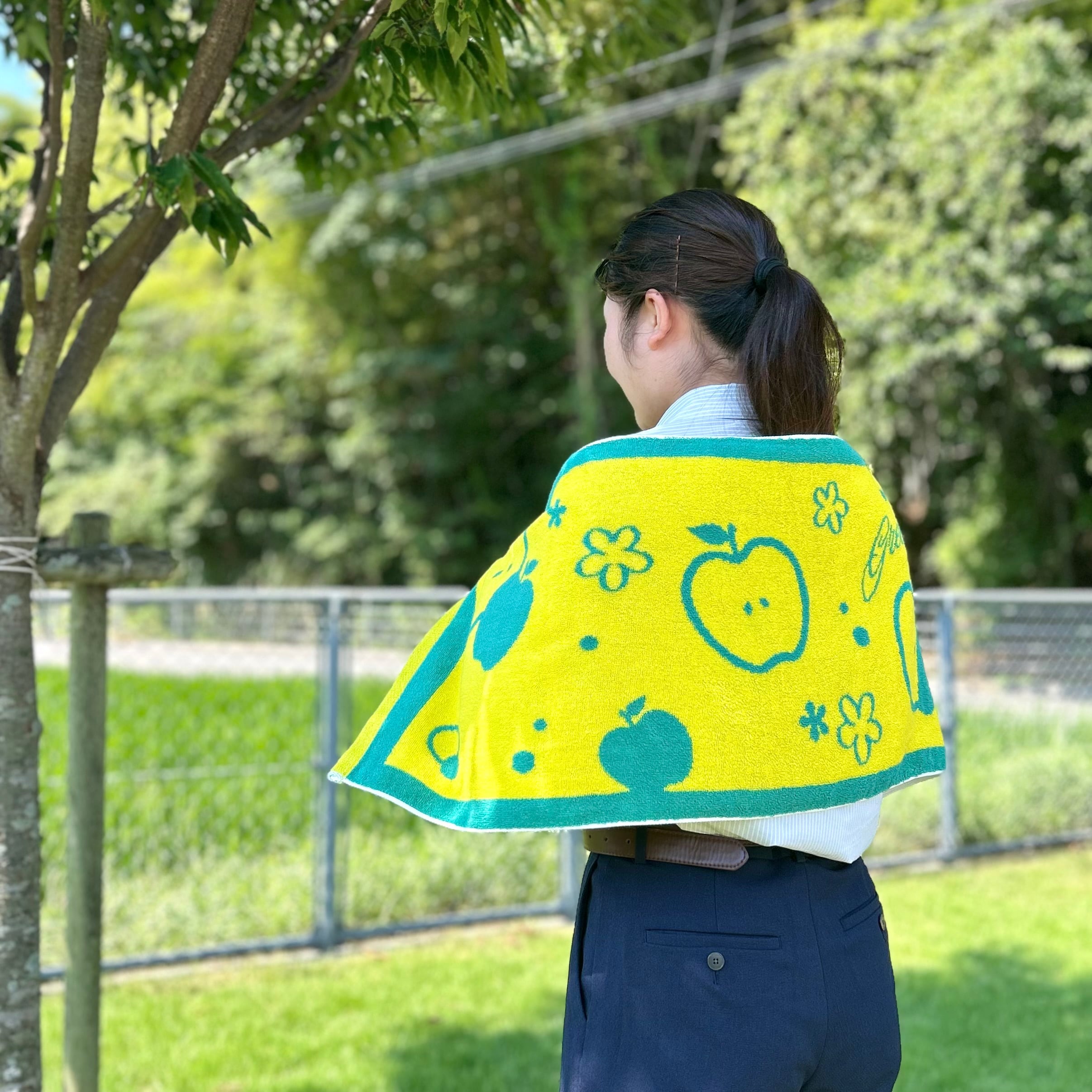 青りんご＞ロングフェイスタオル | SGNタオル オンラインショップ