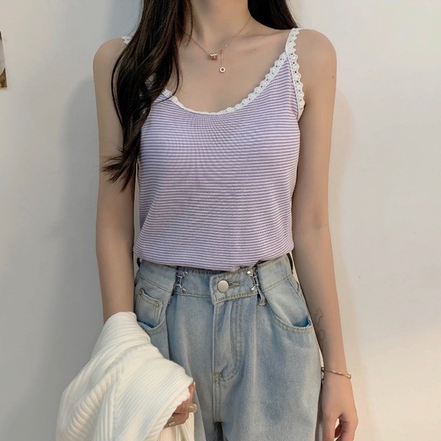 ストライプサマースタイルレースコート レディース 夏物 ハンチェンe46666729985