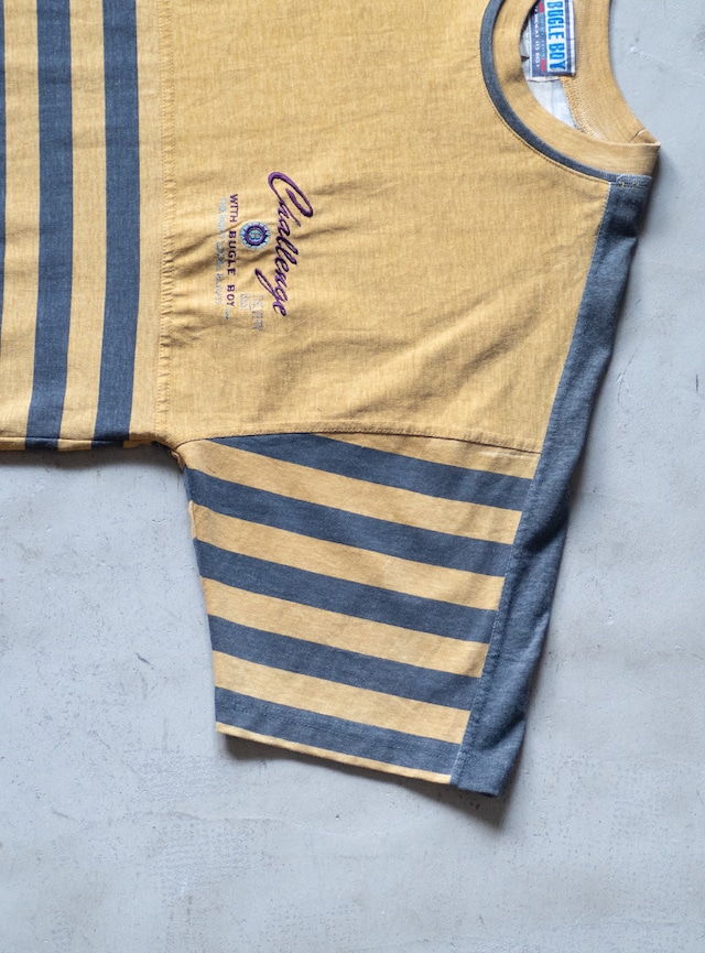 "BUGLE BOY" 1990s Panel border t-shirt
