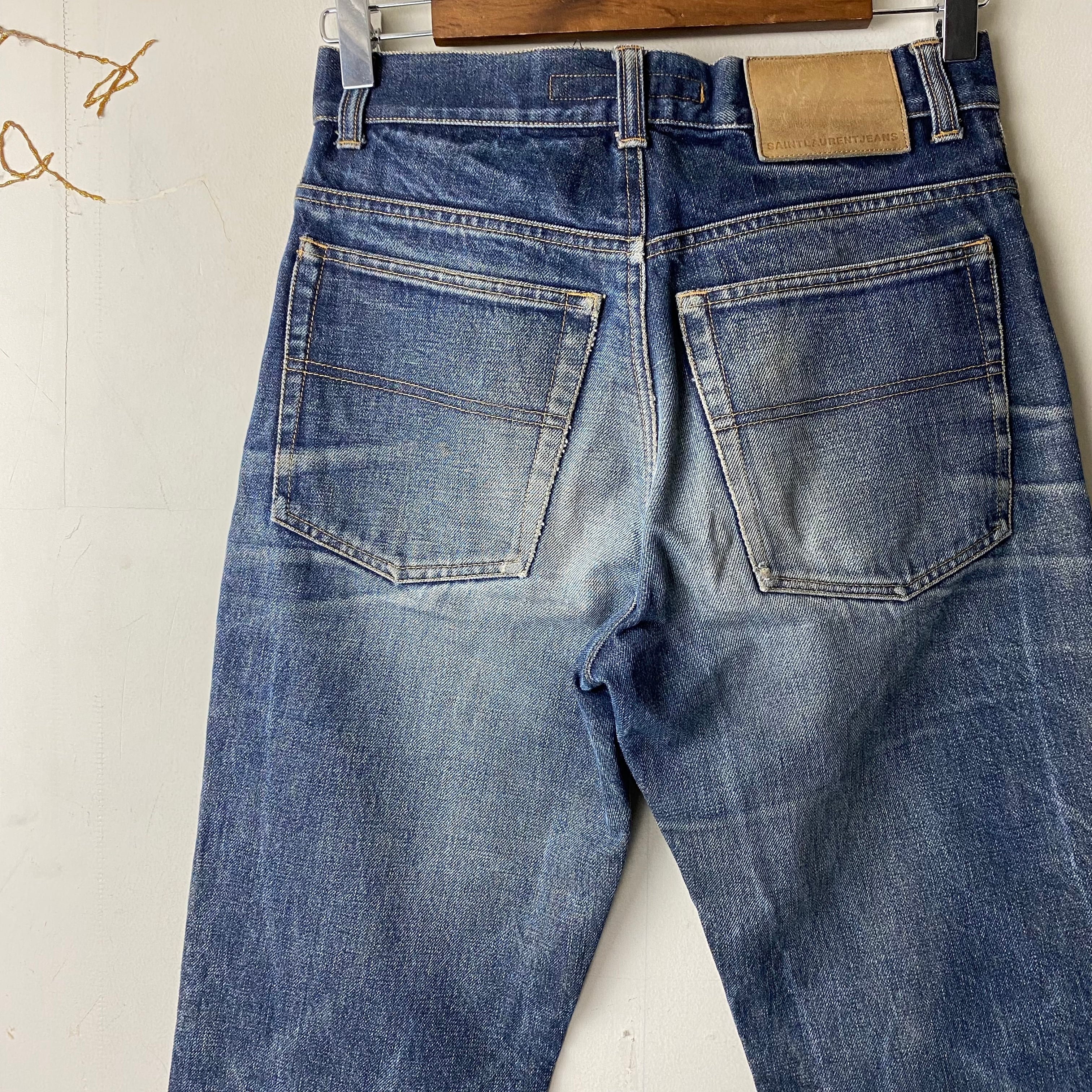 old SAINT LAURENT JEANS indigo denim pants | NOIR ONLINE