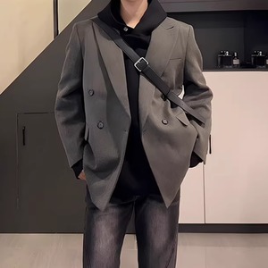 Grey Tailored Blazer(LMU0115)