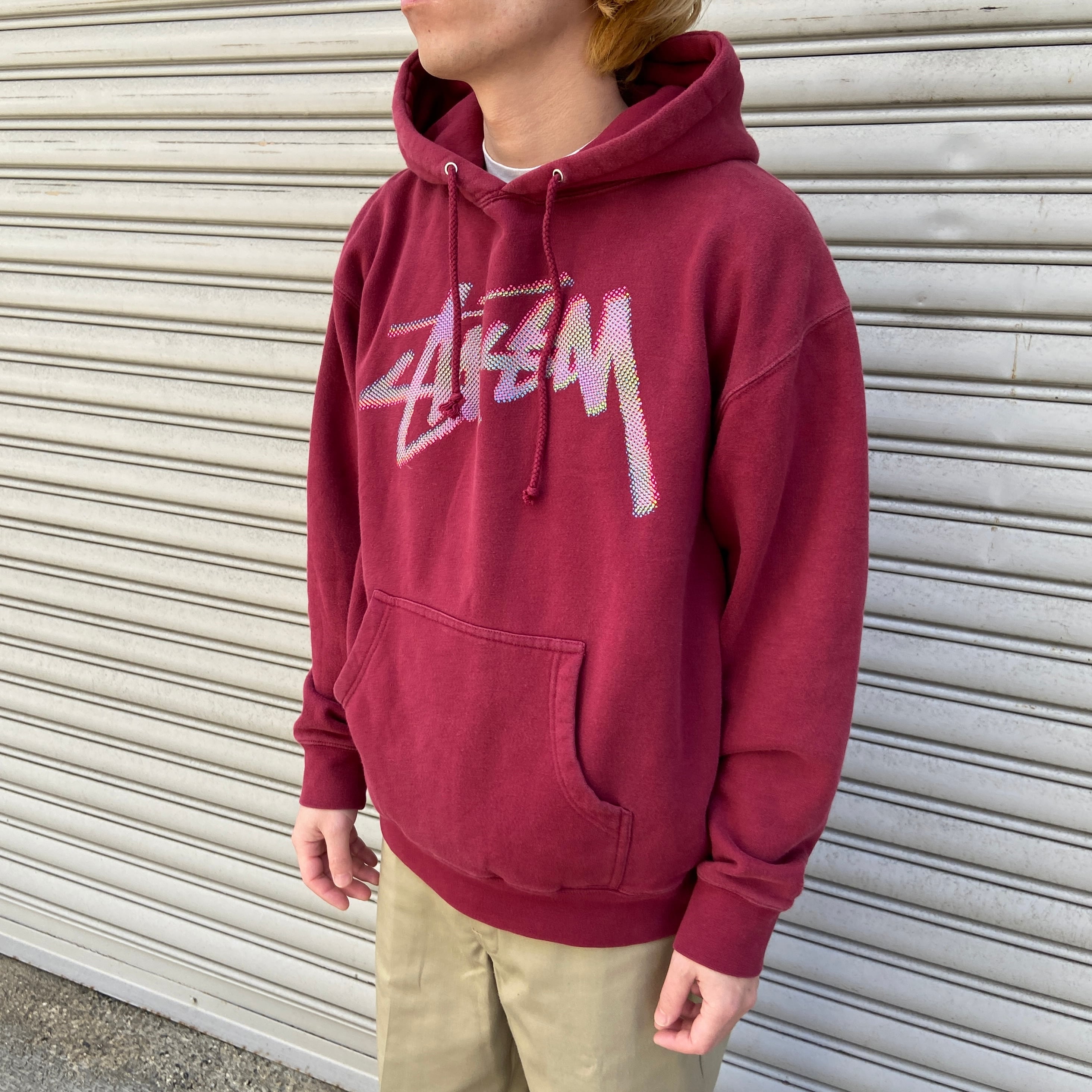 送料無料』stussy ステューシー プリントストックロゴスウェット