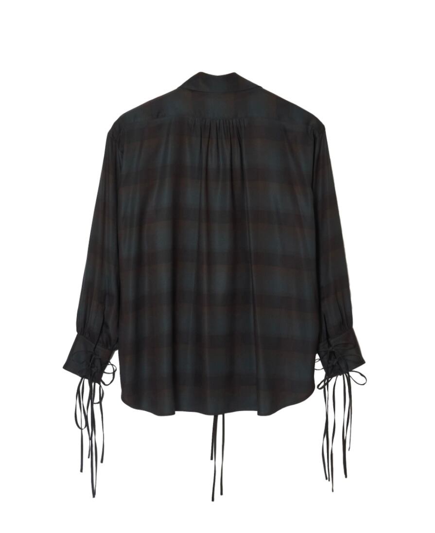 25AW】SUGARHILL PLAID STRING SHIRTS (DEEP GREEN) 25330505 | IAAAM