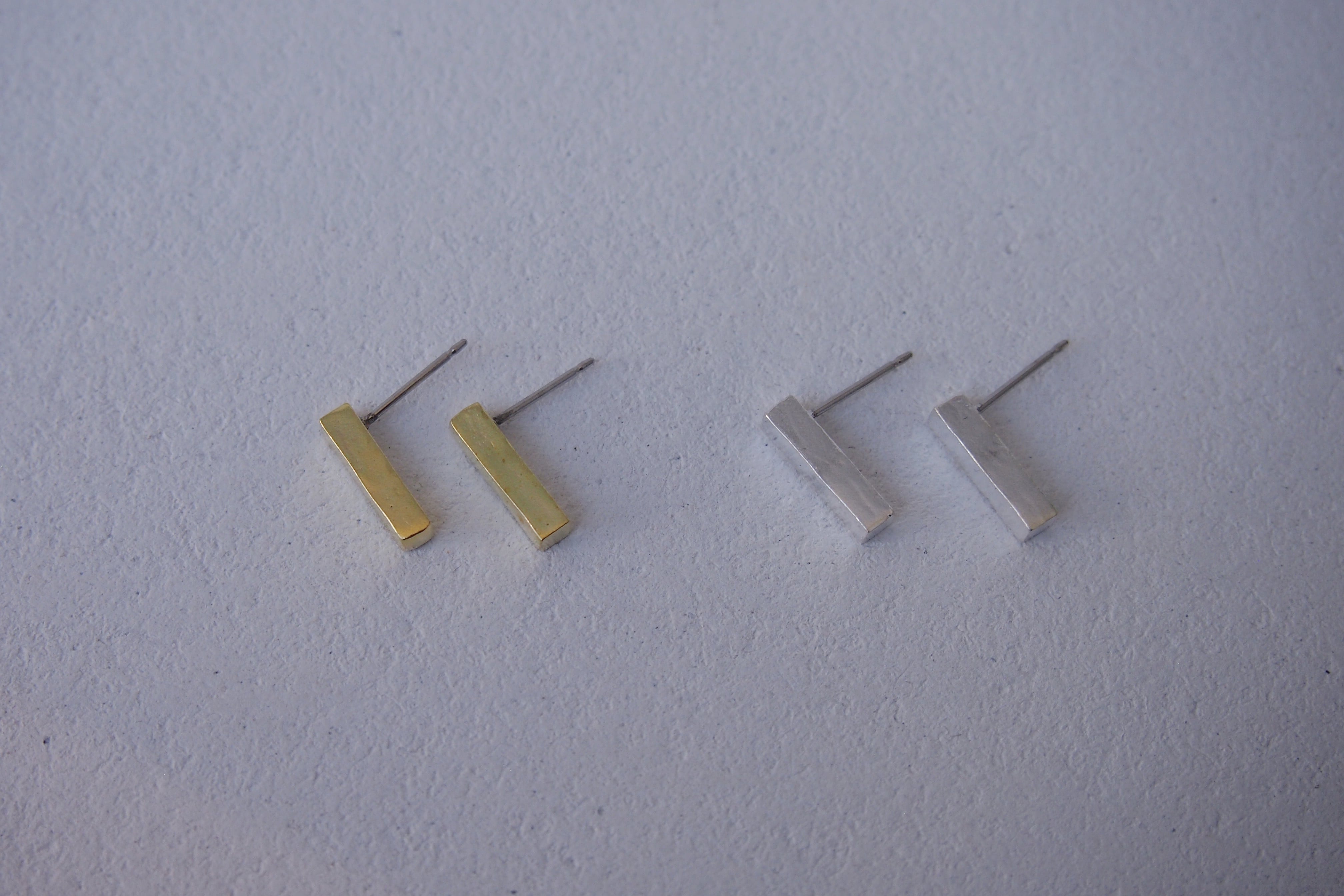 〈Brass/Silver925〉tectangle Ⅱ pierce