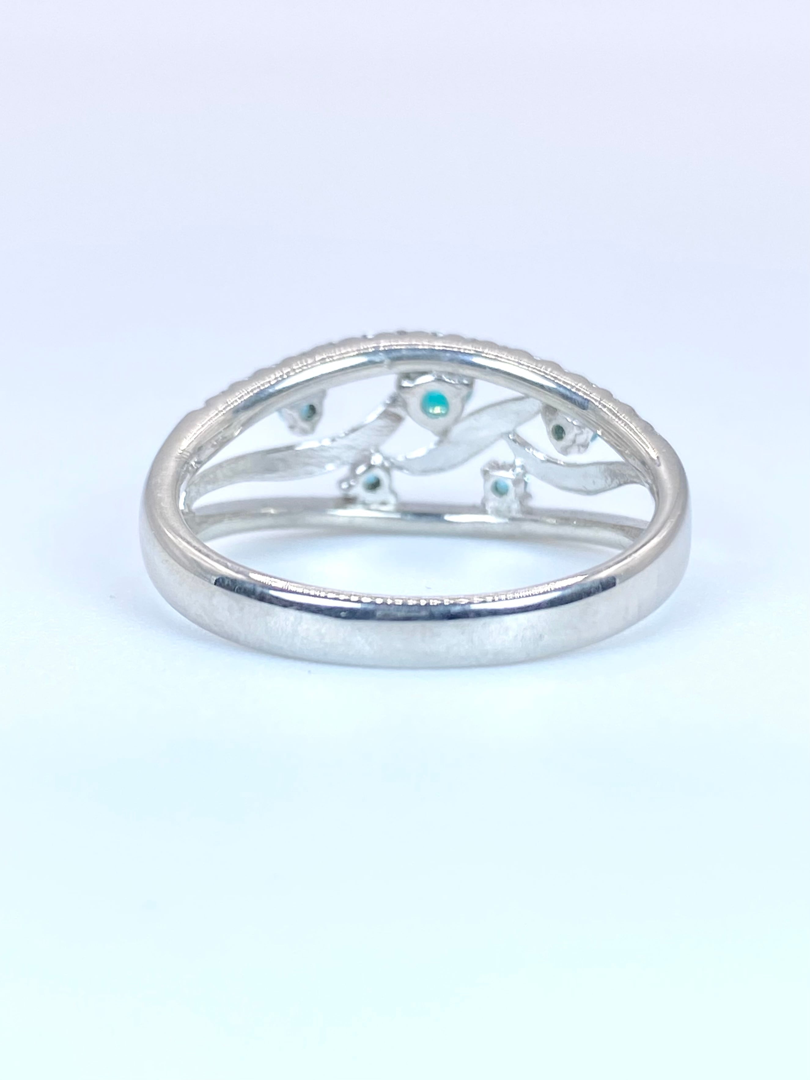 パライバトルマリン 0.15/0.117ct / ダイヤモンド 計0.26ct Pt900