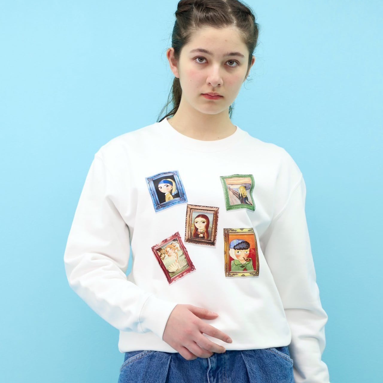 トレーナー-名画MIX-（WHITE） | MAYUPYEPIC