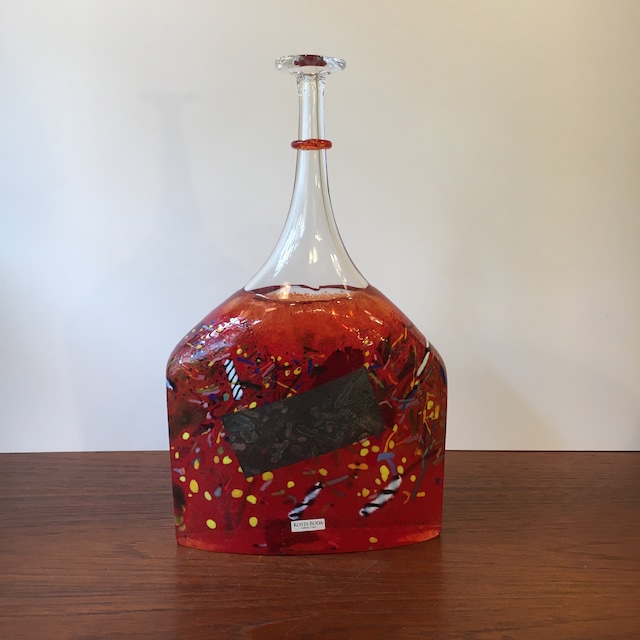 KOSTA BODA /コスタボダ "Satellite" art glass bottle vase Bertil Vallien  35cm