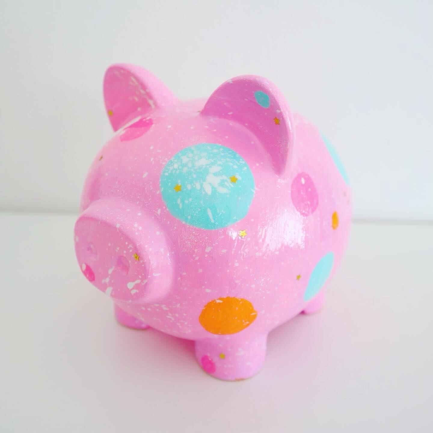 【カラフルサークル】お金コイコイ貯金ブタさん