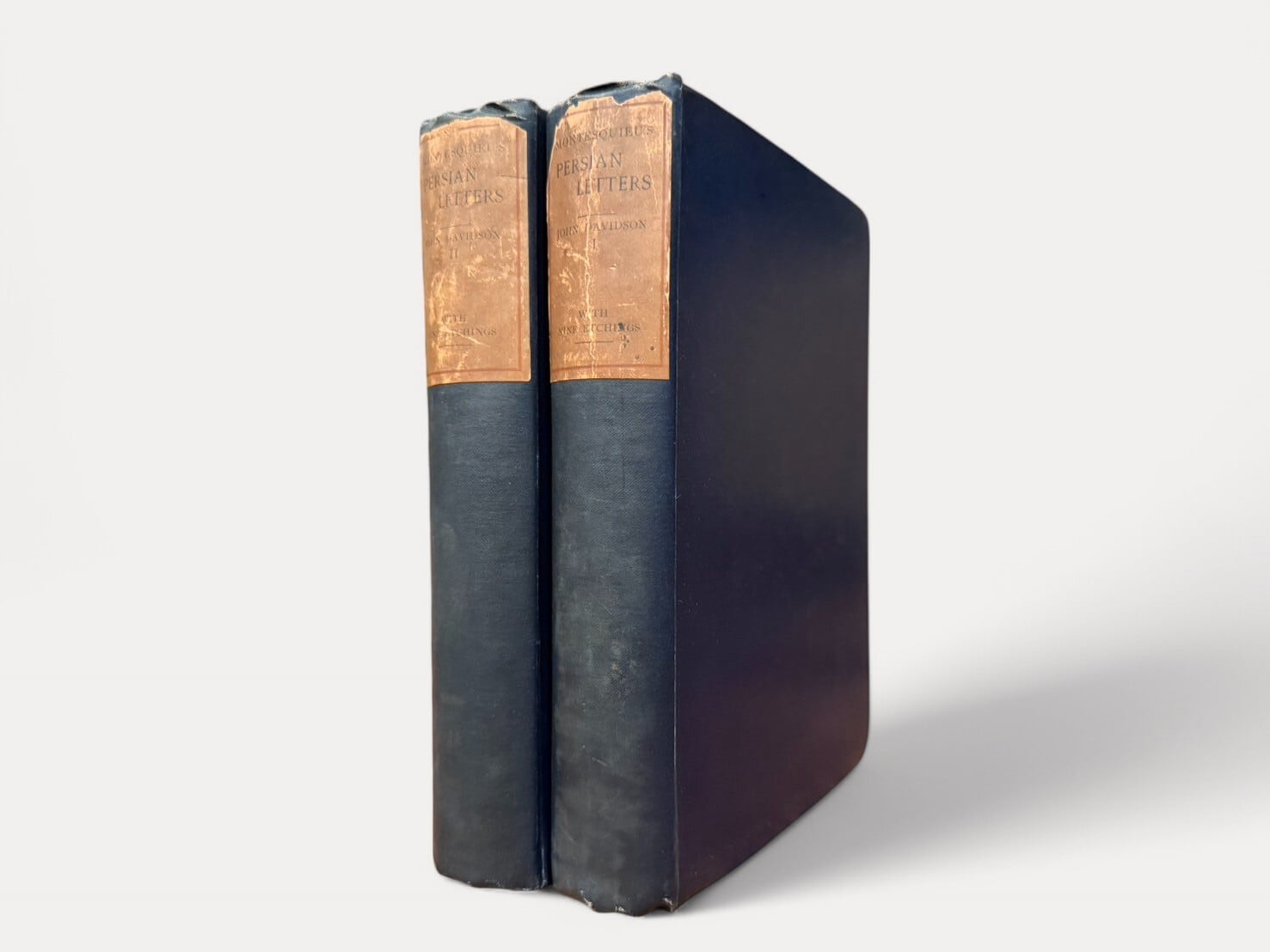 【YSL682】【LIMITED EDITION】PERSIAN LETTERS Newly Translated into English with notes and memoir of the author by John Davidson with portrat and eight eight etchings by Ed.de Beaumont engraved by E.Boilvin in two volumes(1892) /Montesquieu