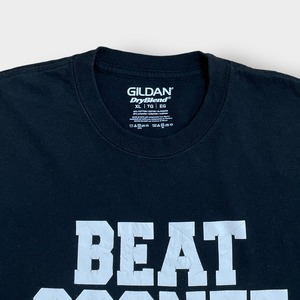 【GILDAN】BEAT OCONEE ロゴ プリント Tシャツ XL ビッグサイズ 半袖 黒t 夏物 US古着