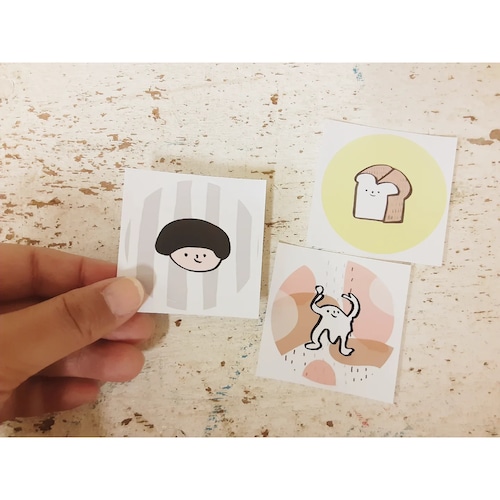 ゆる絵ステッカー ( 3枚入り )