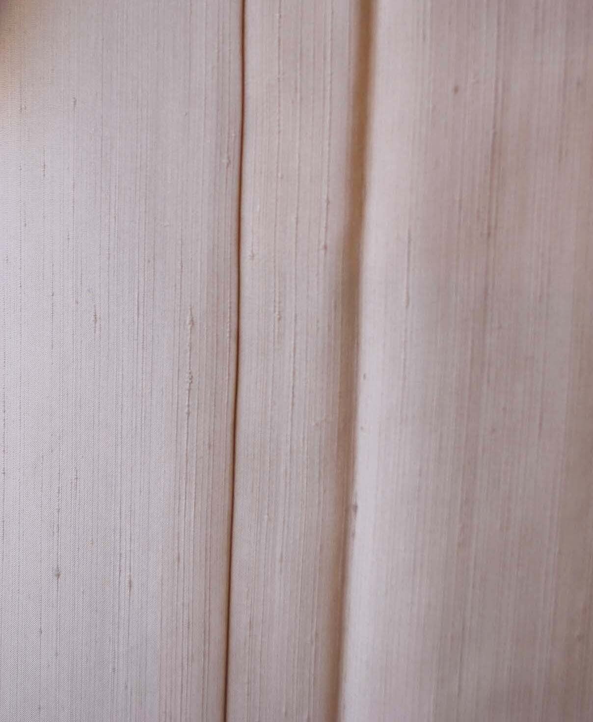 【袷】肌色 無地紬 ゆったりサイズ