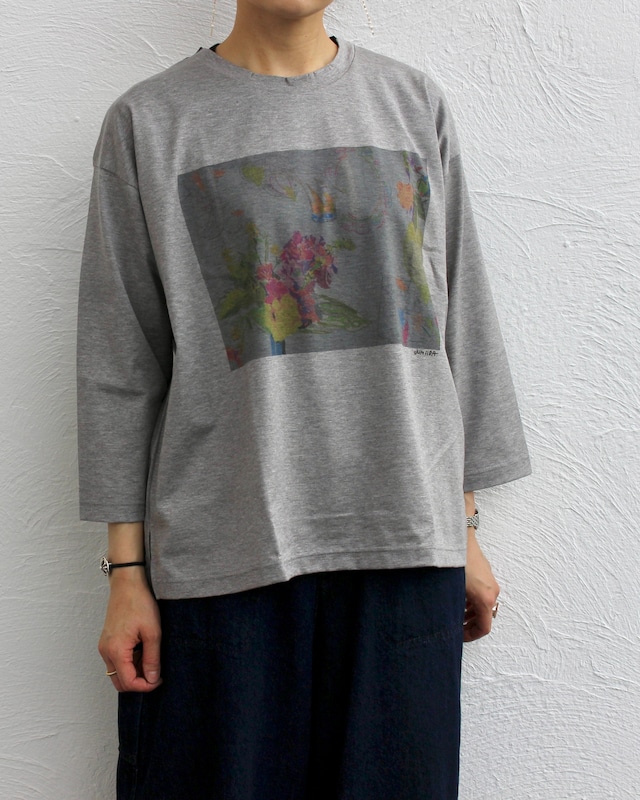 KEIHayamaPLUS/print longsleeve cut&sawn
