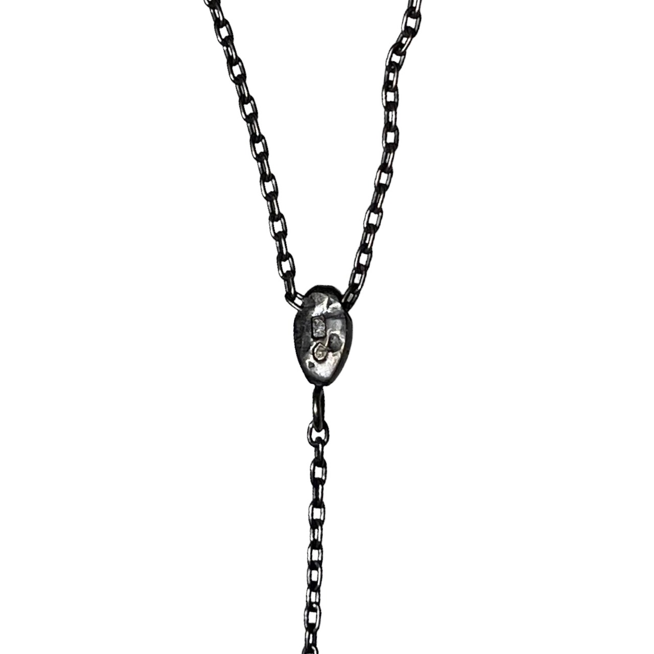 BOTTEGA VENETA silver engraved pendant necklace