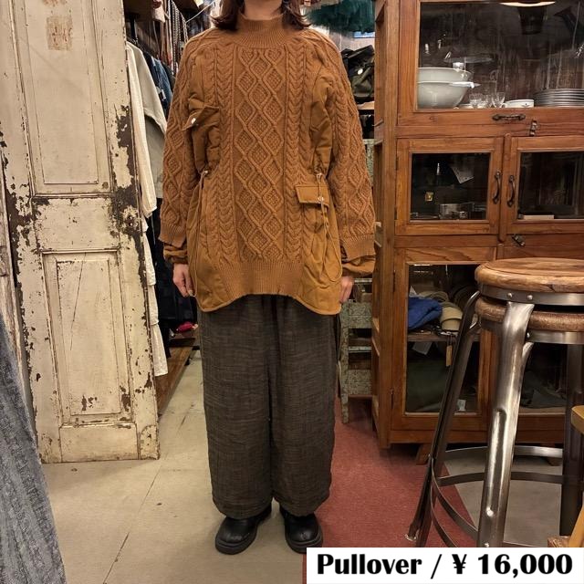 TOPANGA Ladies' Quilted & Knit Combination Pullover Brown, Blouson/Cardigan　