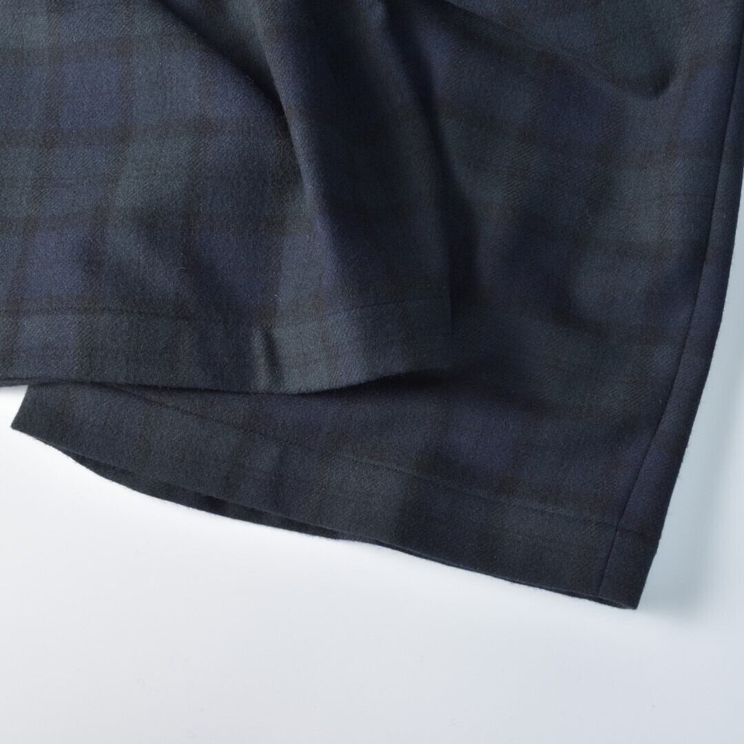 atelier naruse アトリエナルセ ウールフラノガウチョパンツ・ブラックウォッチ ウールフラノ生地を使った人気の定番パンツです【送料無料】