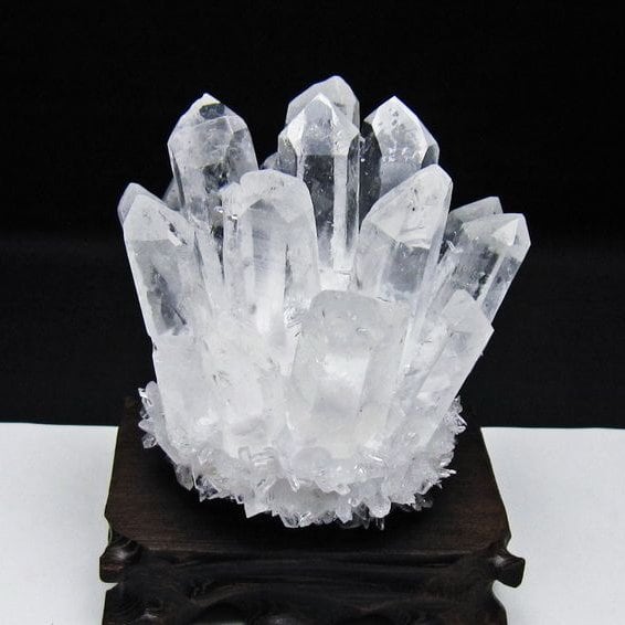水晶 クラスター 水晶 原石 台座付属 一点物 182-8617