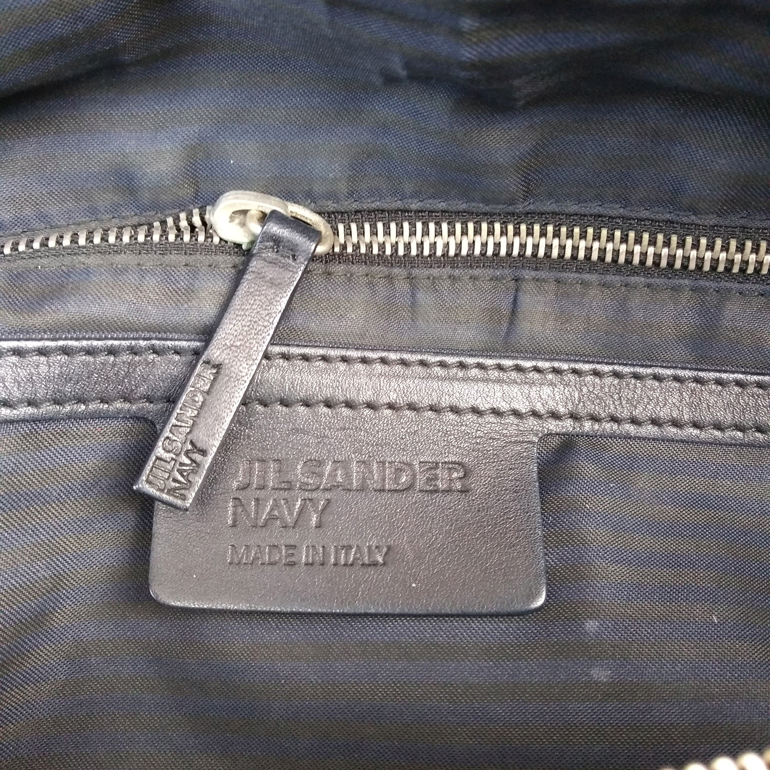 ジルサンダー ネイビーJIL SANDER NAVY/レザー/ボストンバッグ