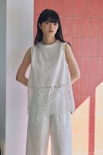 DU260529 Lace Docking Cotton Tops 【set up可】