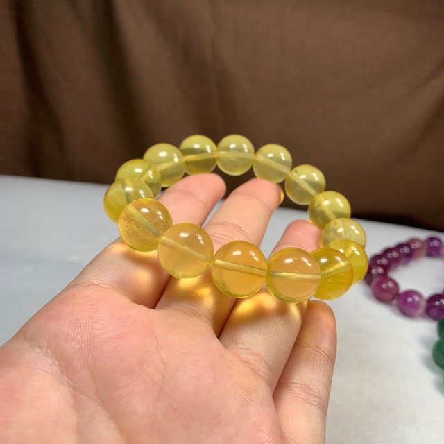8.レア✩発色美✩イエローフローライトブレスレット