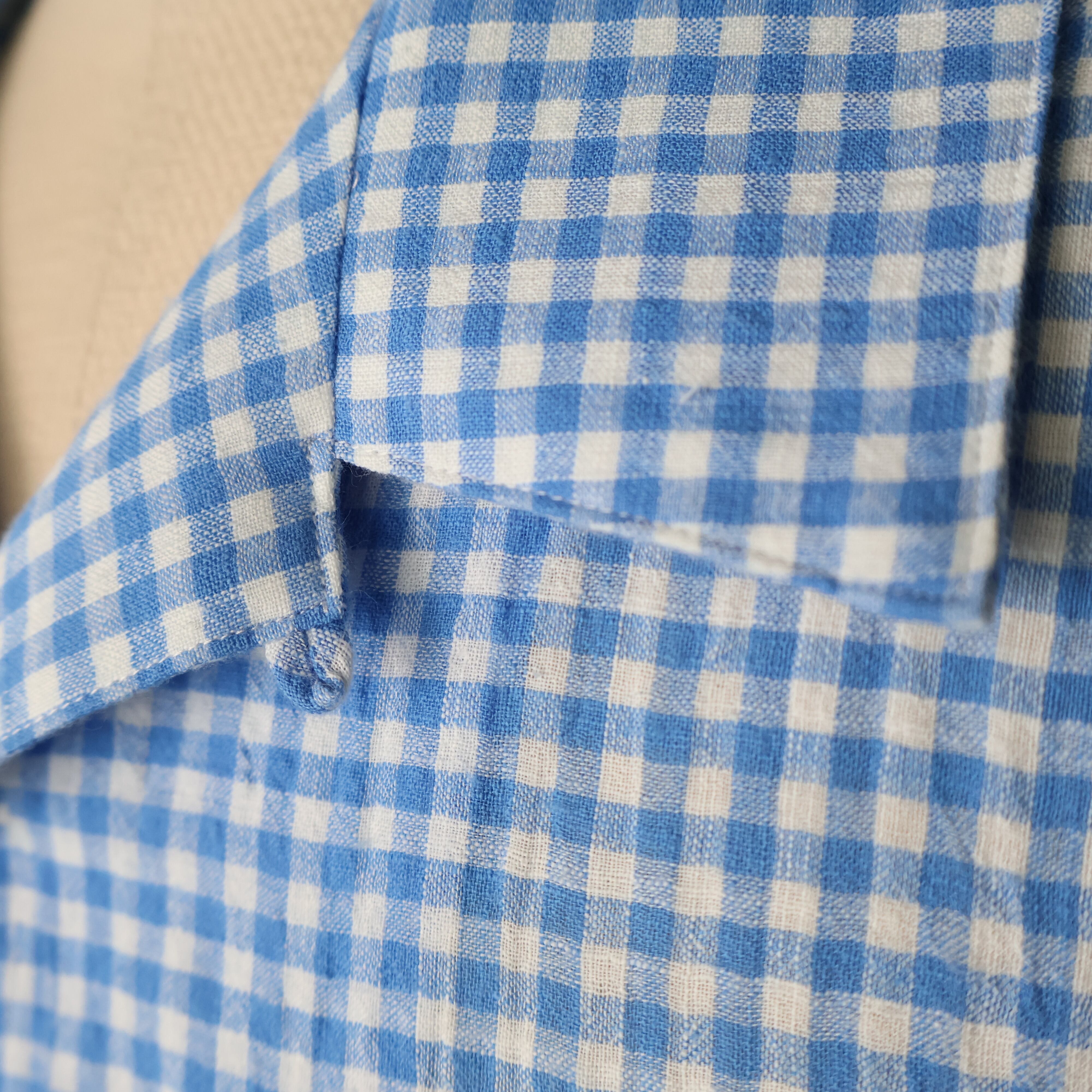 awasa “ open collar s/s check shirt ( Check )” | H.inch