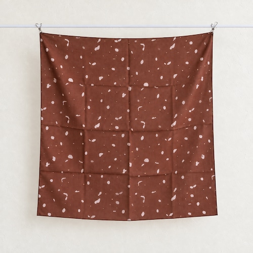 コットンサテンスカーフ brown