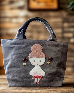 ♡ビーズ刺繍トートバッグ♡ クラシックルージュ