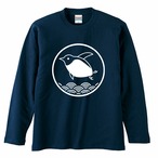 ペンギン家紋　長袖Tシャツ(ネイビー)