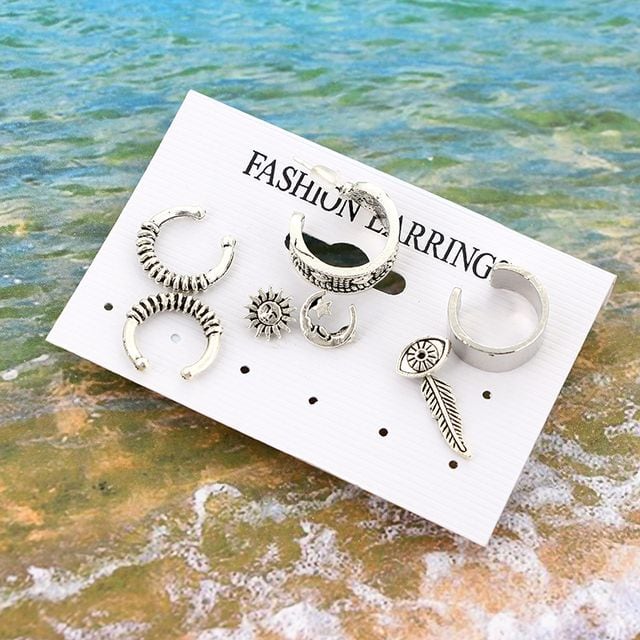 送料無料 ピアス メンズ フープピアス フープ イヤーカフ ピアスセット