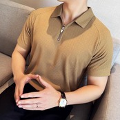 thin zipper polo shirt 00319