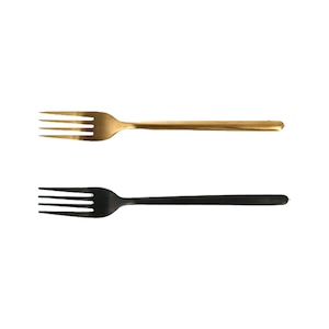 SVELTE DINNER FORK M.GLD/M.BLK