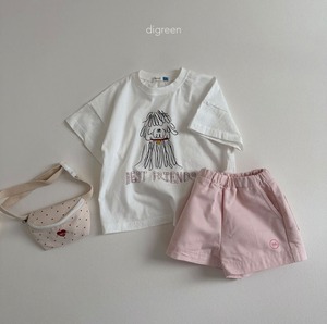 【Digreen ディグリーン】BEST FRIEND Tシャツ 85~120cm ホワイト 240516